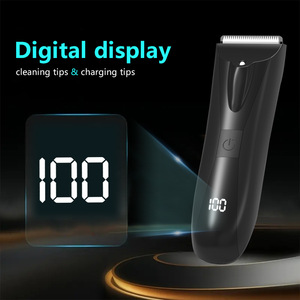 Recortadora de vello corporal y púbico para hombres, kit eléctrico con 4 cabezales de cuchillas de cerámica reemplazables - Product Image 4