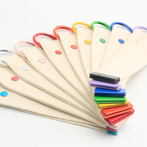 DIY Blank Polyester Lanyard Colorful Embroidered Canvas Keychain Ribbon Water Cup Holder Promotions Natural White Iron Patches