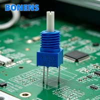 BONENS 3360Y 5k 10% Résistances Variables avec Bouton de 6mm Puissance Nominale 0.5W Potentiomètres Trimmer pour Équipements Électroniques