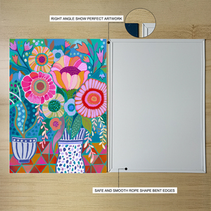 Poster Seni Logam Botani Berwarna-warni yang Dikustomisasi Secara Profesional, Dekorasi Dinding Rumah, Cetak Timah, Sistem Gantungan Magnet, Plakat Lukis - Product Image 3