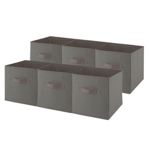 Hot Sale 6-Pack <b>Foldable</b> Cube Storage <b>Box</b> Container , Drawer Fabric Non Woven Cardboard Storage <b>Box</b> - Product Image 1
