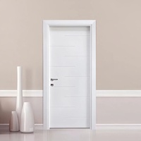 Portes intérieures minimalistes en polymère, portes de style shaker, étanches, coupe-vent, en fibre de verre, pour chambre à coucher, école, salle de bain, ensembles de portes WPC