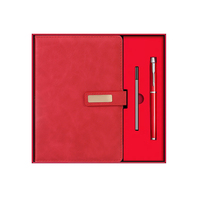 Stylo et carnet promotionnels PQ Snap Button - Lot de 3 - Vente en gros Chine - Carnet scolaire imperméable en cuir et tissu écologique