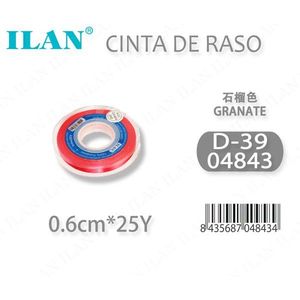 ริบบิ้นผ้าซาติน 0.6 ซม. 25 หลา สีแกรนาท D39 - Product Image 3