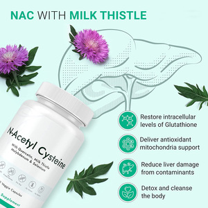 OEM NAC quercetin มิลค์ทิสเทิลแคปซูลดีท็อกซ์ตับภูมิคุ้มกันสำหรับการดีท็อกซ์ตับการสนับสนุนภูมิคุ้มกันกลูตาไธโอนเพิ่มการดูแลตับ - Product Image 3