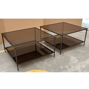 Modern Design <b>Black</b> Living Room <b>Coffee</b> <b>Table</b> Luxury Custom Stainless Steel Frame Glass Top <b>Coffee</b> <b>Table</b> <b>Coffee</b> <b>Table</b> Luxury - Product Image 5
