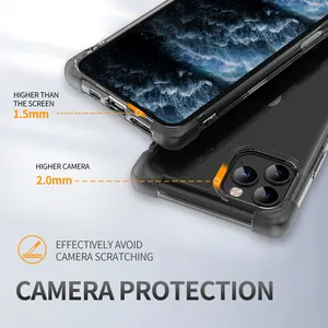 Coque de téléphone transparente antichoc en TPU avec sangle compatible avec iPhone 11 Pro Max et iPhone XS Max en matériau PC