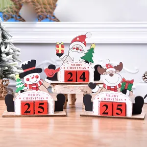 Nuovo calendario natalizio staccabile ornamenti calendario dell'avvento calendario del conto alla rovescia di natale artigianato e decorazioni in legno