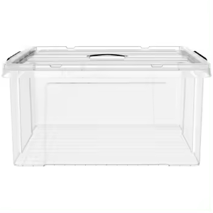 China 47l Waterproof Transparent Plastic <strong>Storage</strong> <strong>Box</strong> with Lid and Handle - Product Image 3