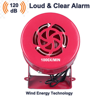 MS-190 AC 220V/110V DC 24V/12V Sirine Alarm Motor Listrik Industri Berkabel untuk Pemasangan di Permukaan IP44 NC Alarm Deteksi Suara 100m