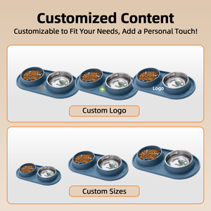 Novo estilo Raised slow feed <span class=keywords><strong>food</strong></span> water Dog 2-em 1 tigela lavável personalizado em aço inoxidável alimentador lento Pet TPE Bowl cão gato tigelas - Product Image 5