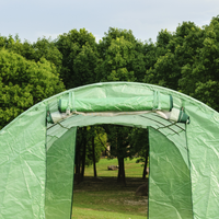Couverture extérieure portative de PE de tunnel de poly pour la serre de cour de jardin avec le cadre en métal de bonne ventilation pour la serre de légumes