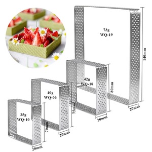 แม่พิมพ์เค้กมูสสแตนเลสแบบวงแหวน แม่พิมพ์ทาร์ตฝรั่งเศส ขายดี - Product Image 1
