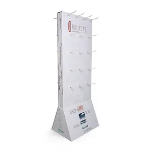 Custom Double Sided Cardboard Hook Display Rack Stand Cardboard Display Hook Cardboard Countertop Displays Double