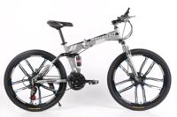 Vélos pliants en gros, 24 et 26 pouces, 30 vitesses, double suspension, freins à disque, style étudiant, unisexe, roue monobloc
