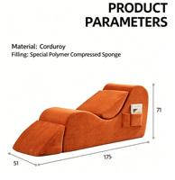 Ensemble de canapé-lit de sol modulaire en mousse 30D, fauteuil inclinable zéro gravité pour yoga et gaming avec dossier, idéal pour petits espaces