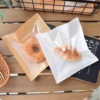 Sac de papier biodégradable de poche de déjeuner-Kraft brun en gros pour le stockage de gâteau de sandwich de pain
