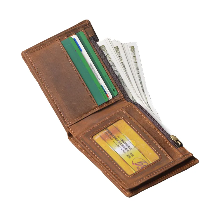 Rfid Wallet For Men Genuine Leather Card Holder Wallet Large Capacity