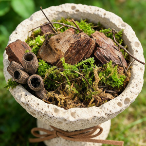 Nordic Forest Volcanic Rock Aroma <b>Diffuser</b> Preserved Moss Dry Plant Scent Oil Kit Mild Long Lasting Bedroom Indoor Air Freshener - Product Image 3