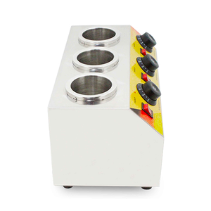 เครื่องทำซอสช็อคโกแลตไฟฟ้า220V/110V-50Hz/60Hz ขวดซอส3ขวดบีบเครื่องปรุง - Product Image 3