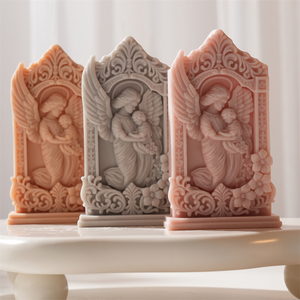 <span class=keywords><strong>Moule</strong></span> en silicone <span class=keywords><strong>pour</strong></span> bougie en cire de soja, figurine en plâtre, décoration en résine, motif <span class=keywords><strong>ange</strong></span> gardien mère et bébé - Product Image 6