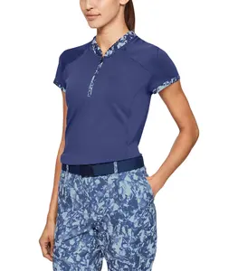 Custom Borduurwerk T-Shirt Uniform Sublimatie Dames Crop Womens Top Polyester Golfpoloshirt Met Korte Mouwen