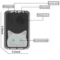 Répulsif à souris universel à ultrasons avec motif de chat, répulsif à souris à vibration sonore