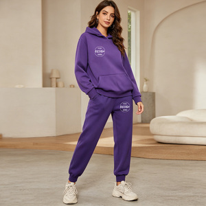 Suministro Directo de Fábrica, Conjuntos de Sudaderas Extra Grandes Unisex, Conjunto de Sudadera Transpirable de Algodón para Mujer - Product Image 1