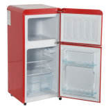 American Retro <span class=keywords><strong>Mini</strong></span> 112L Réfrigérateur à double porte pour dortoir, bureau, maison, hôtel, nouveau réfrigérateur compact - Product Image 2