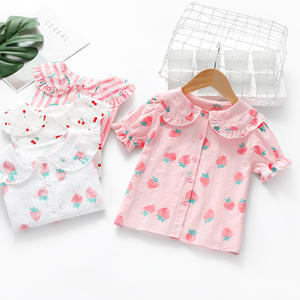 Nouvelles chemises pour petites filles, mode printemps-été, imprimé fruits, chemisiers pour bébés filles, jolies blouses à manches longues à volants, vêtements pour enfants - Product Image 4