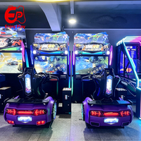 Simulateur de course dynamique à monnayeur et accepteur de billets, machine d'arcade somatosensorielle 2 places avec pédales réglables pour centre commercial