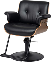 Chaise de coiffure tout usage, moderne, noire, ensemble de meubles de coiffeur, chaise de salon pour client