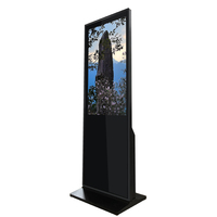 Écran publicitaire LCD d'intérieur de 55 pouces sur pied, écrans interactifs tactiles, kiosque publicitaire, Machine publicitaire numérique autonome