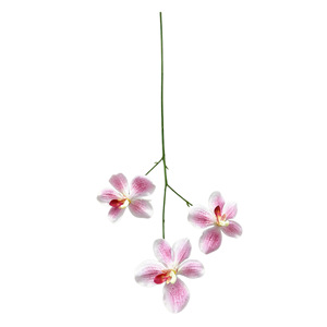 Orchidée Vanda artificielle à 3 têtes, fleur en soie, décoration de mariage et de maison, plusieurs couleurs, ornement floral pour accessoires de photographie - Product Image 5