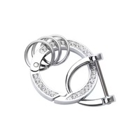 Point d'insertion en métal perceuse anneau à ressort porte-clés ouverture, gros porte-clés diamant strass accessoires porte-clés voiture de luxe