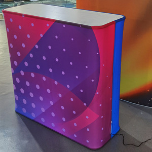 โต๊ะต้อนรับแบบป๊อปอัพอัตโนมัติสำหรับงานแสดงสินค้า โปรโมชั่น ตู้โชว์  ไม่ต้องใช้เครื่องมือประกอบ  โต๊ะต้อนรับพร้อมกล่องไฟ - Product Image 2