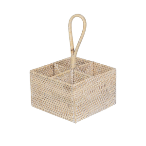 Boîte de rangement multi-compartiments en rotin - Product Image 1