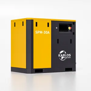 Karlos Direct driven 8bar 11kw 20hp permanent magnet variable speed screw air compressor