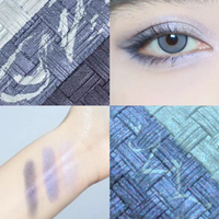 Marque privée Haute Pigment Mat Shimmer Maquillage Fard À Paupières Palette Couleur Bleue Crémeux Holographique Longue Durée Lumière Pour Les Yeux 5g Poudre