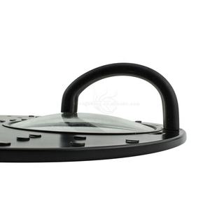 Couvercle de <span class=keywords><strong>Protection</strong></span> contre les éclaboussures d'huile, 9mm, couverture de cuisine, en aluminium noir, avec fenêtre en verre - Product Image 4