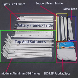 10x8 công cụ miễn phí xách tay backlit Led hiển thị Modular khung nhôm seg vải quảng cáo hộp Đèn - Product Image 5