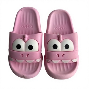 Sandales roses pour femmes à bout ouvert, semelle épaisse en EVA de 15 mm, dessus en PU rembourré, doublure en peluche, toutes saisons - Product Image 1