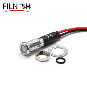 Đèn Báo 8Mm Giá FILN 12VDC 220VAC Đèn Báo Màu Đỏ Chống Nước IP67 Với Dây 20Cm - Product Image 4