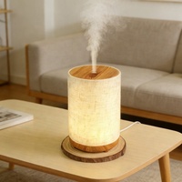 Diffuseur d'aromathérapie ultrasonique minimaliste en tissu, sans fil, petit humidificateur aromatique, diffuseur d'huiles essentielles avec veilleuse