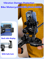 Support de téléphone pour guidon de moto en alliage d'aluminium antivol avec verrouillage sécurisé, étanche à la poussière et à l'eau