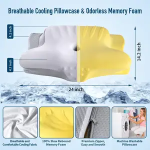 Cervical Neck Pillow Memory Foam Pillows Cooling Pillow For Neck Pain Relief Ergonomic Orthopedic Neck Support Contourt