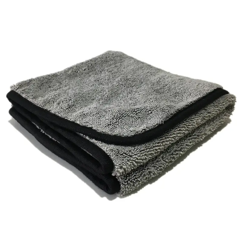 16x16 400 GSM tüm amaçlı su emici gri otomatik detaylandırma parlatıcı kurutma temizlik bezi mikrofiber araba yıkama havlusu kurutma için