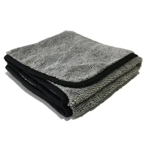 Car Cleaning Cloth 16x16 400 GSM All Purpose Water Absorbent Gray Auto Detailing Buffing Drying Cleaning Cloth Microfiber Car Wash Towel For Drying