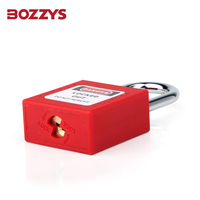 Cadenas de sécurité industriels BOZZYS, petits cadenas, verrouillage d'isolement, clé maîtresse, cylindre de serrure en cuivre, acier, nylon, utilisation pour porte