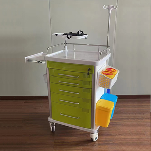Chariot médical d'urgence multifonctionnel avec support pour bouteille d'oxygène et planche <span class=keywords><strong>de</strong></span> RCP pour les services d'urgence hospitaliers - Product Image 3